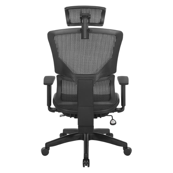 OSP Home Furnishings Vertical Matrix Breathable Ergonomic Office Chair with Lumbar Support and Adjustable Headrest And 639-T11N48PHX