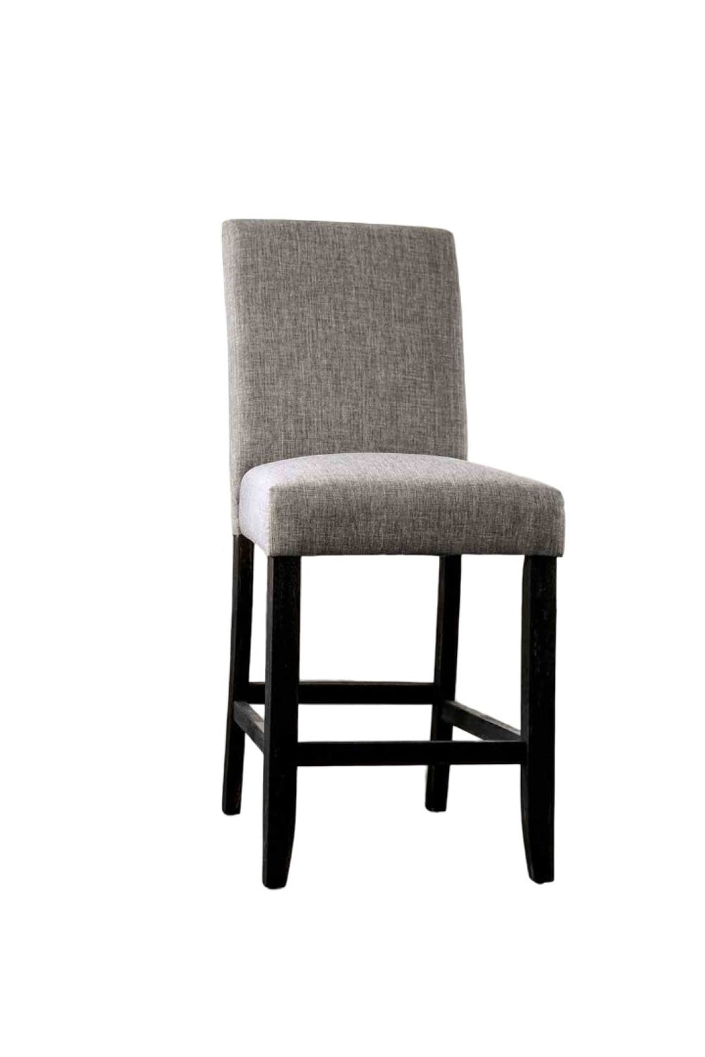 English Elm Rustic 2-Piece Counter Height Chair Set With Padded Fabric Seats, Light Gray Finish For Dining Spaces B2741P409552-GIGA