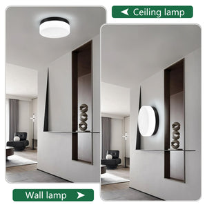 English Elm 1 LED Flush Mount Ceiling Light Fixture 24W 12 Inch Round Surface Lamp Energy Saving 3-Mode Durable Safety Rated Black W2312P375009