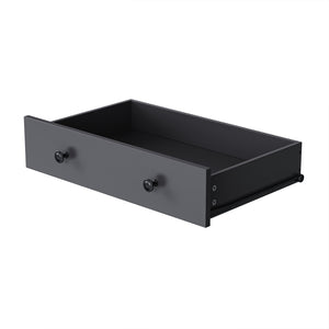 English Elm ON-TREND Farmhouse Storage Cabinet with Gourd Legs, Adjustable Shelves, Anti-Tip Tall Pantry Unit Black+Natural N721P205790B