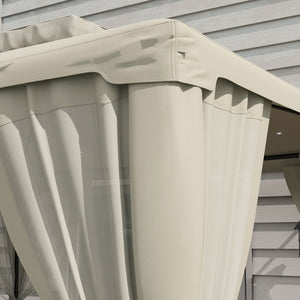 English Elm Outsunny 9.6' X 11.6' Elegant Patio Gazebo - 2-Tier Roof, Mesh Netting, Steel Frame For Backyard Bliss W2225P200435-GIGA