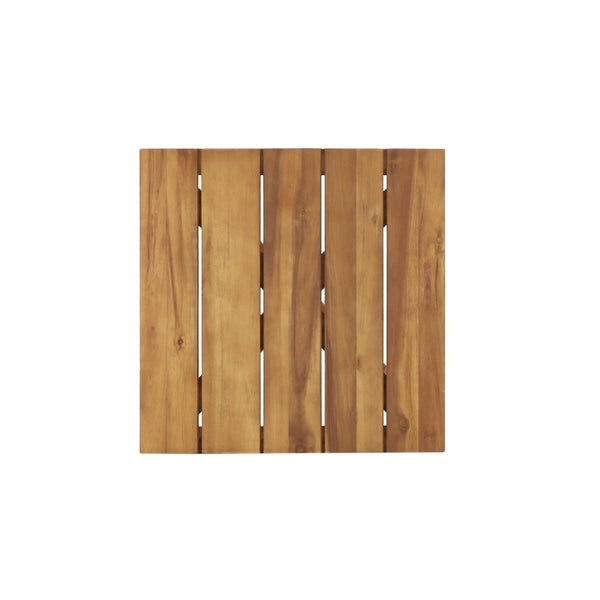English Elm Set of 3 Solid Acacia Outdoor Lounge Chairs with Cushions and Slatted Side Table N769P303159A_2_74312.00