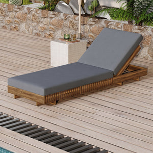 English Elm Christopher Knight Home® - Lounge Chaise Set - Durable Acacia Wood With Plush Water-Resistant Cushions & Adjustable Backrest N770P281696T_65429.00CUSHDGRY