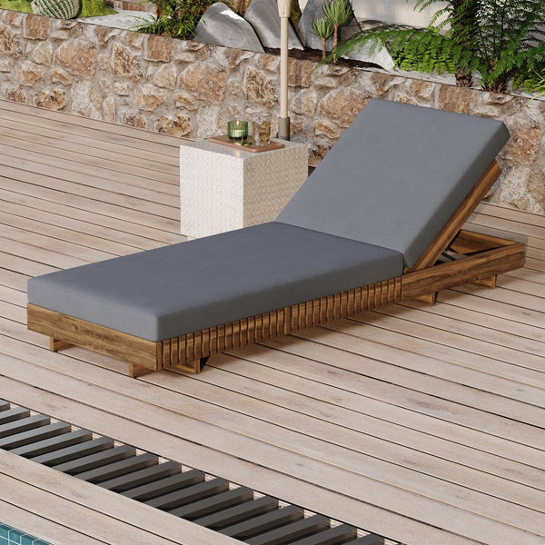 English Elm Christopher Knight Home® - Lounge Chaise Set - Durable Acacia Wood With Plush Water-Resistant Cushions & Adjustable Backrest N770P281696T_65429.00CUSHDGRY