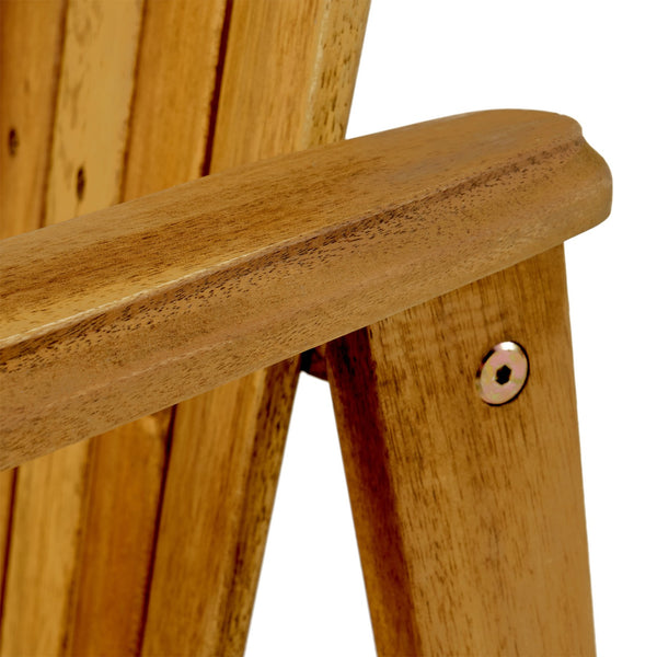 English Elm Christopher Knight Home® - Outdoor Acacia Wood Adirondack Dining Chairs Set of 2 — Weather-Resistant Patio Armchairs with Rustic Charm and Comfort Natural 64844.00