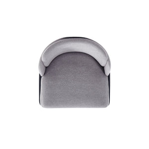 English Elm Flor Elegant Twill Weave Metal Dining Chair with High-Density Foam, Gold Ferrules, Fully Assembled Grey B365P397758