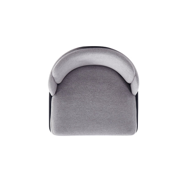 English Elm Flor Elegant Twill Weave Metal Dining Chair with High-Density Foam, Gold Ferrules, Fully Assembled Grey B365P397758