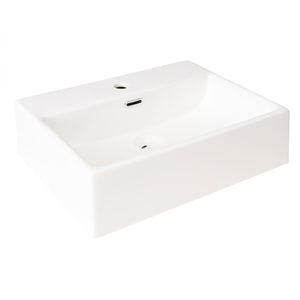English Elm 20-Inch modern bathroom vanity with ceramic sink, soft-close door and ample storage for small spaces Green WF324691AAF
