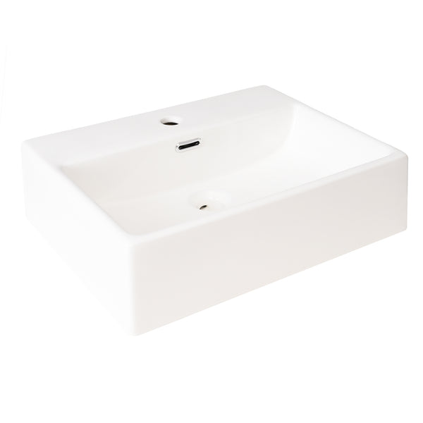 English Elm 20-Inch modern bathroom vanity with ceramic sink, soft-close door and ample storage for small spaces Green WF324691AAF