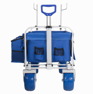English Elm Beach Wagon Heavy Duty Folding Cart with 500lb Capacity and All Terrain Pvc Wheels W2932P412004