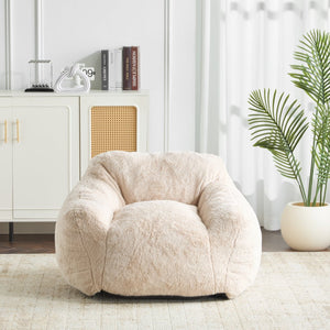 English Elm Christopher Knight Home® - Auch Indoor Armchair Style Bean Bag Beige - Plush Faux-Fur Comfort, Shredded Foam Support, Space-Smart Design N775P265515B