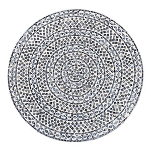 English Elm Coastal Capiz Shell Mosaic Round Coffee Table Artisan Iridescent Living Room Accent B2750P467802