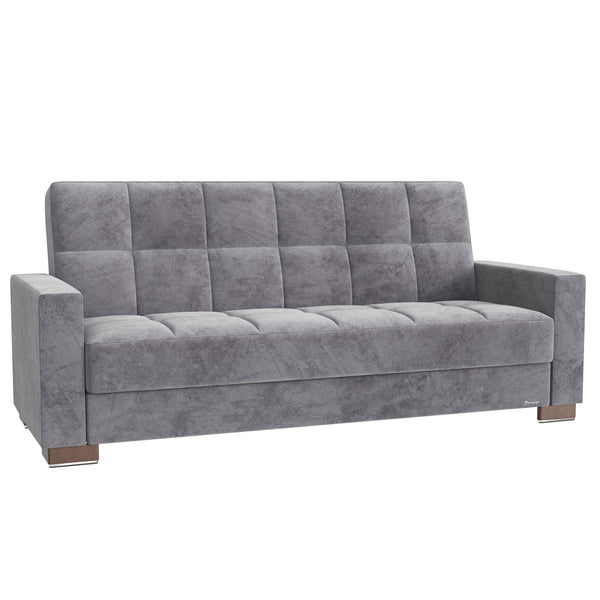 English Elm PrimeNest NimbusFlow Convertible Sofabed with Storage, Grey Microfiber, Click-Click Sleeper, 74"x47" B030P286513