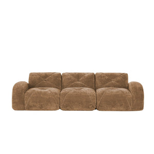 English Elm 110''boneless Velvet Modular Sectional Sofa Tufted Cloud Cushions for Living Rooms W714S01597