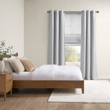 Madison Park Como Modern/Contemporary Printed Faux Silk Room Darkening Cordless Roman Shade MP40-7443 Grey