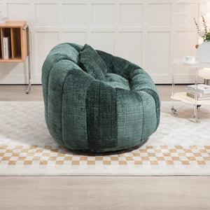 English Elm Bean Bean Bag Sofa High-Density Memory Foam Two-Seater Lounger High Back Chenille Cozy Support Emerald W395P181435