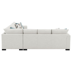English Elm Radison Greige Fabric Sleeper Sectional with Hidden Pull-out Bed for Living Rooms B062S01405