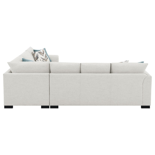English Elm Radison Greige Fabric Sleeper Sectional with Hidden Pull-out Bed for Living Rooms B062S01405