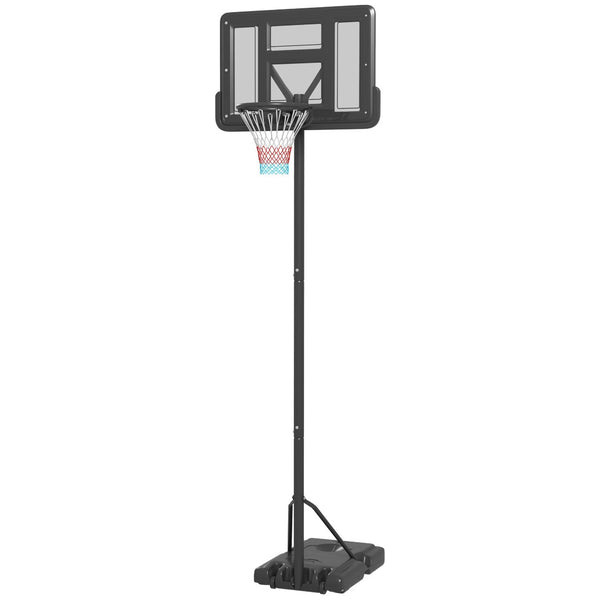 English Elm Soozier Adjustable Portable Basketball Goal with Shatterproof Backboard and Wheeled Base W2225P200922