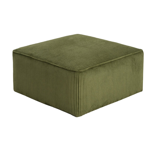 English Elm Christopher Knight Home® - ISABELLA PU Ottoman with Faux Leather Upholstery, Pocket Coil Comfort, Plywood Frame, Modern Accent Chair Olive Green N757P180768V
