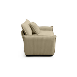English Elm 3 Piece Oversized Sectional Sofa Set In Tan Corduroy - Comfortable Modular Design For Any Space W714S00707