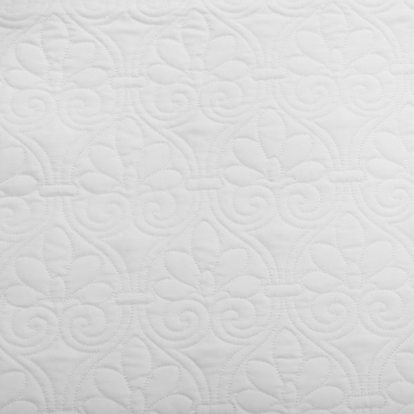 JLA Home Madison Park - 6 Reversible Daybed Cover Set with Antimicrobial Protection, Quilted Texture, Striped Skirt & Pillow White MP13-3980