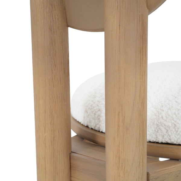 English Elm Christopher Knight Home® - Polyester Modern Fabric Dining Chair Set of 2 with Solid Wood Frame, Armless 3-Leg Design for Comfort Natural N771P243027K