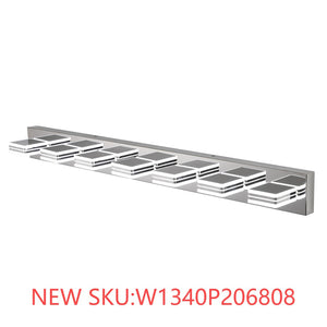 English Elm New 7-light Led Vanity Bar Sconce Stainless Steel Acrylic Shade Bathroom Mirror W1340142519