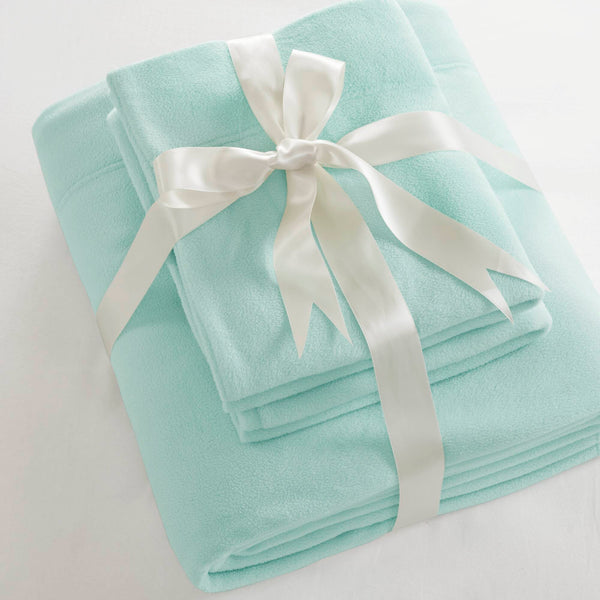 English Elm 3 Pcs Twin Xl Sheet Set - Cozy Aqua Microfleece For Ultimate Comfort, Easy Care & Warmth B035P319753