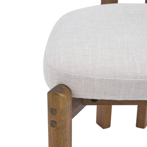 English Elm Christopher Knight Home® - Beige Mid-Century Dining Chairs Set Of 4 - Stylish Walnut Frame, Ergonomic Comfort, Versatile Design N768P341563W_4