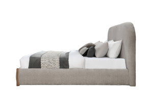 English Elm Orane Gray Fabric Queen Bed With Storage Drawer - Modern Upholstered Design For Stylish Bedrooms B2726S00376