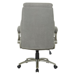 OSP Home Furnishings Big and Tall Ergonomic Office Chair with Lumbar Support and Padded Flip-up Arms EXH14517BT-2