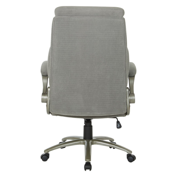 OSP Home Furnishings Big and Tall Ergonomic Office Chair with Lumbar Support and Padded Flip-up Arms EXH14517BT-2