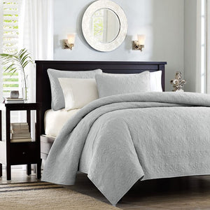 English Elm Reversible Madison Park Quebec Quilt Set Full/Queen - Cottage-Stitched, Prewashed Cotton Fill, Antimicrobial Freshness B03597389
