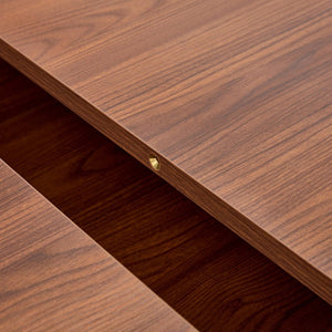English Elm Only Extendable Dining Tabletop Foldout Surface for Compact Apartment and Kitchen Spaces Walnut W1151P411354