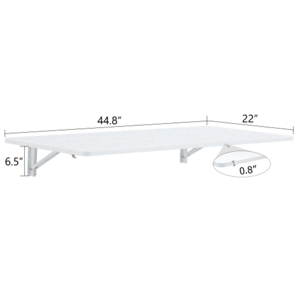 English Elm Laundry Room Wall Mounted Fold Down Table Steel Brackets Eco Wood Space Saving W3875P373145