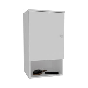 English Elm Medicine Compact Wall Cabinet with Mirror Door, Engineered Wood Storage, Durable, Space-Saving Design White 29.92 L x 17.32 W x 4.33 H B097P250857