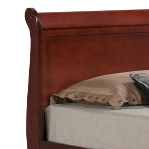 English Elm Classic Cherry Twin Bed With Storage, Timeless Cherry Finish, Durable Particle Board, Space-Saving Design B078S00290