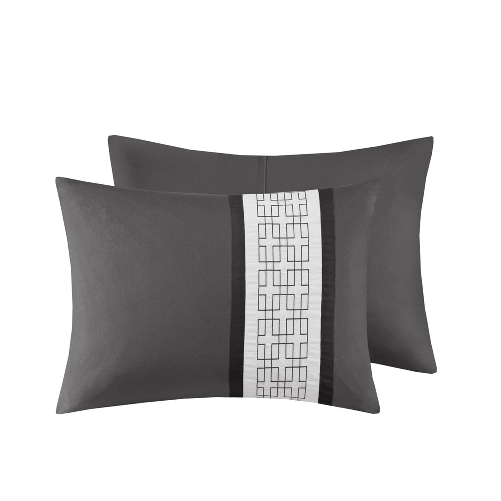 JLA Home 510 Design - 8 Piece Embroidered Comforter Set Hotel-Inspired Elegance with Hypoallergenic Fill, Tailored Embroidery Accents 5DS10-0295