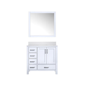 English Elm White Bath Vanity Set With Cultured Marble Top And Matching Mirror – Stylish Storage Solution! B2731S00781-GIGA