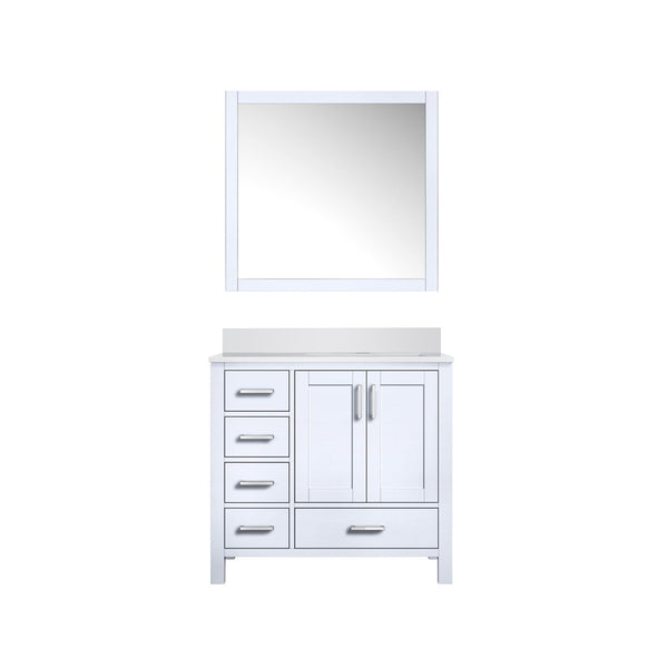 English Elm White Bath Vanity Set With Cultured Marble Top And Matching Mirror – Stylish Storage Solution! B2731S00781-GIGA