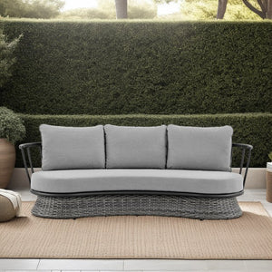 English Elm Novante Stylish Wicker And Aluminum Outdoor Sofa - Weather-Resistant, Plush Comfort For Patios B2736P354324