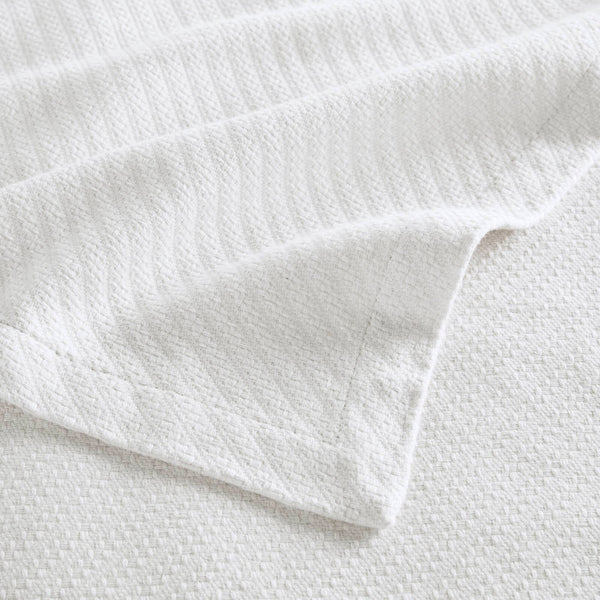 JLA Home Madison Park - Blanket crafted from Liquid Cotton for ultra-soft, breathable, OEKO‑TEX certified comfort and durability White BL51N-0612