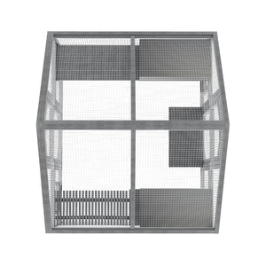 English Elm Cat, Outdoor Wood Enclosure Multi-level Shelter with Platforms Resting Boxes Waterproof Canopy W1598S00039