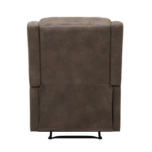 English Elm Microfiber Durant Brown Recliner Chair with Pull-Tab Recline, Polished Microfiber Upholstery, Cozy Seat B011P207534