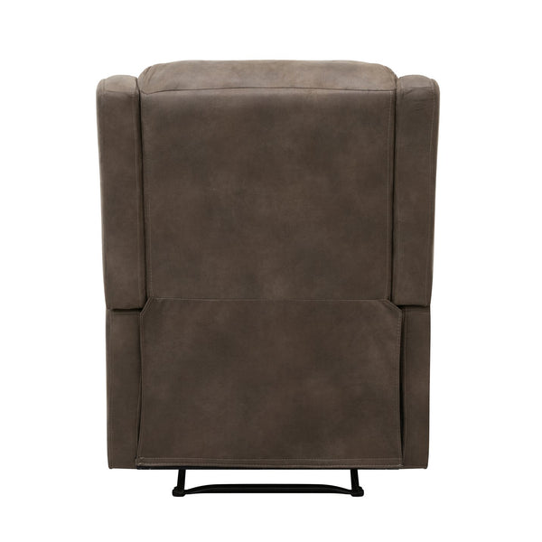 English Elm Microfiber Durant Brown Recliner Chair with Pull-Tab Recline, Polished Microfiber Upholstery, Cozy Seat B011P207534