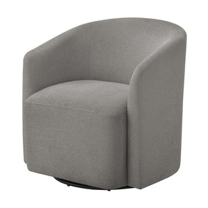 English Elm Ardena Swivel Barrel Chair with Durable Commercial-Grade Fabric, Pocket Coil Seat, 360° Swivel Comfort Gray B050P322595