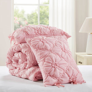 English Elm 3PCS King Comforter Set with Plush Microfiber Fill, Oversized 102"x88" Comforter and Shams Pink 16.93 L x 12.99 W x 7.87 H B035P366524