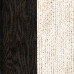 English Elm Transitional Cream Linen-Like Upholstered Oval Back Dining Chairs Set of 2 in Dark Cocoa Wood Finish B011P311403