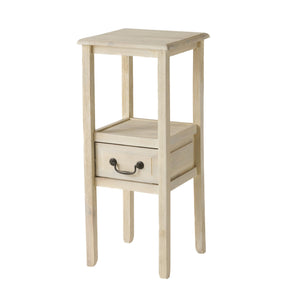 English Elm Christopher Knight Home® - End Table - Elegant Cream-White Solid Rubber Wood Design For Modern & Classic Home Décor Needs N771P269295Y